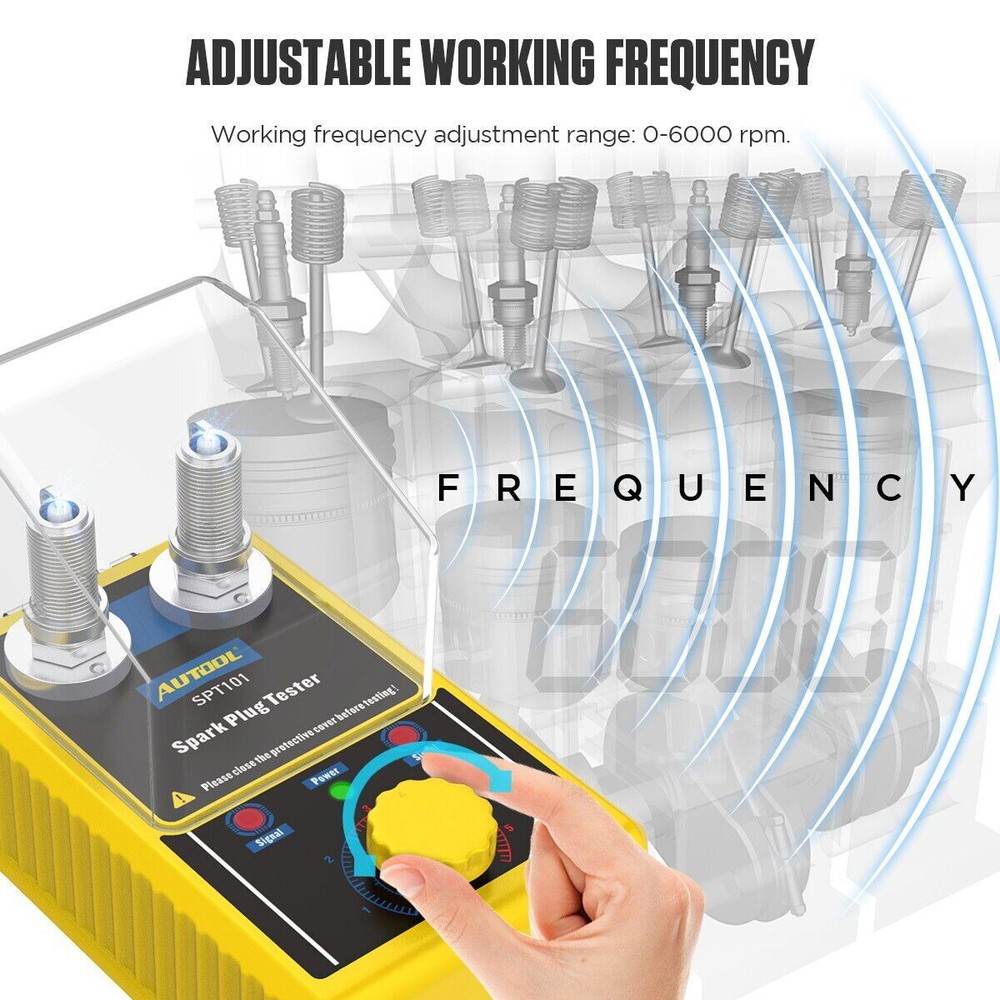 Spark Plug Tester Dual Hole Diagnostic Tool Gasoline Car Ignition Analyzer 12V