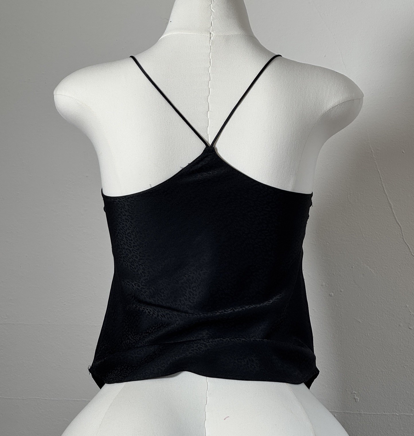 Victoria's Secret Camisole Black Animal Print Adjustable Strap Women's XS