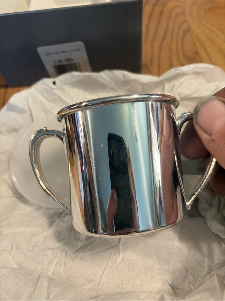 Oneida Silver plate Cuddle up W/ Bear Gb- 9650 Silver plate Sippy Cup