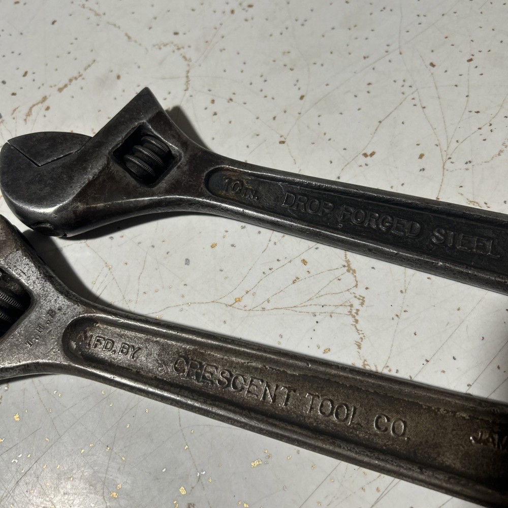 Two Crescent Adjustable Wrenches Made In The USA