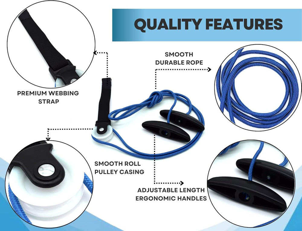Shoulder Pulley for Physical Therapy with Exercise Guide - Improves Shoulder Str