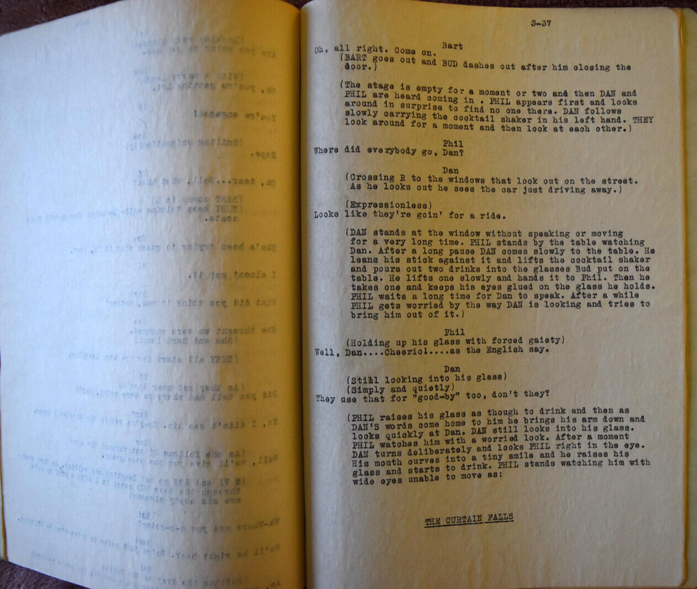 1930 Michael Raffetto "He's a Trouper in Three Acts" Unpublished Original Script