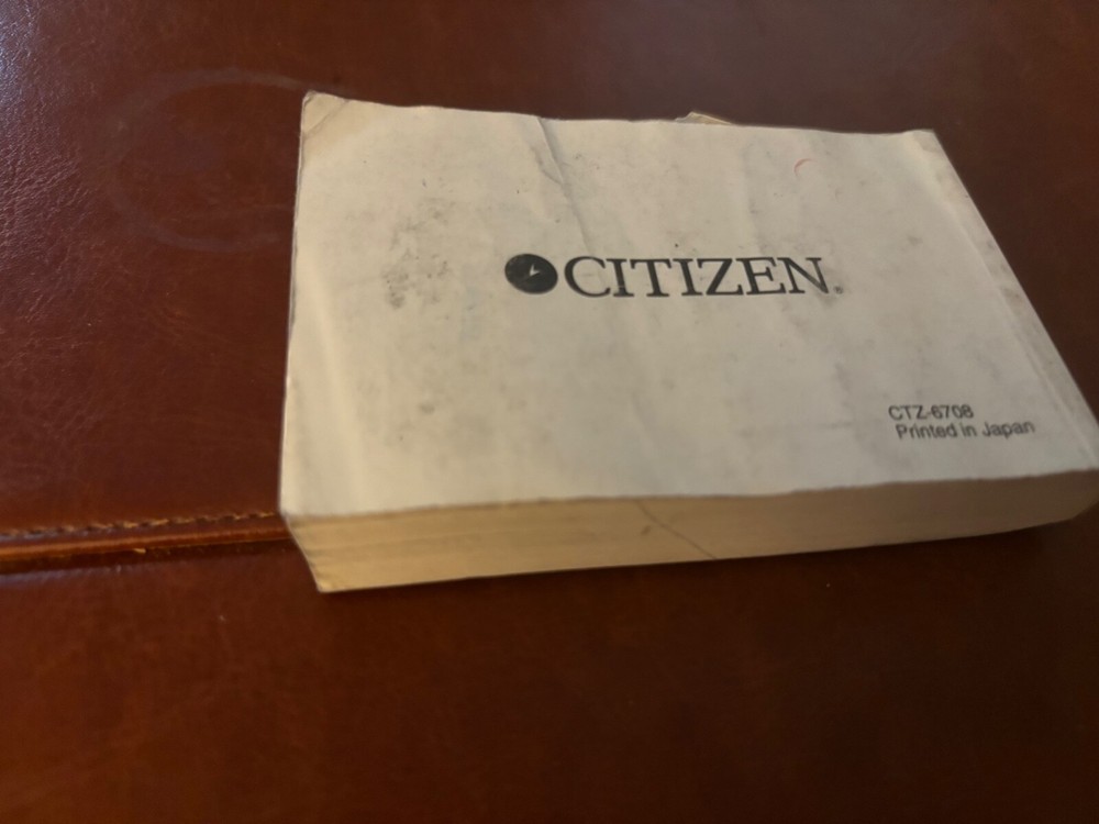 CITIZEN ANALOG QUARTZ MULTI-FUNCTION INSTRUCTION BOOK CTZ-6708
