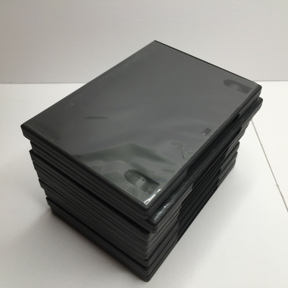 DVD Shell Cases Blank Black Empty Storage Organize Replacement Set Of 9
