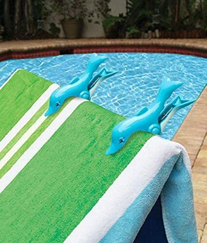 HNDTEK　Dolphin Beach Towel Clips, Set of 2