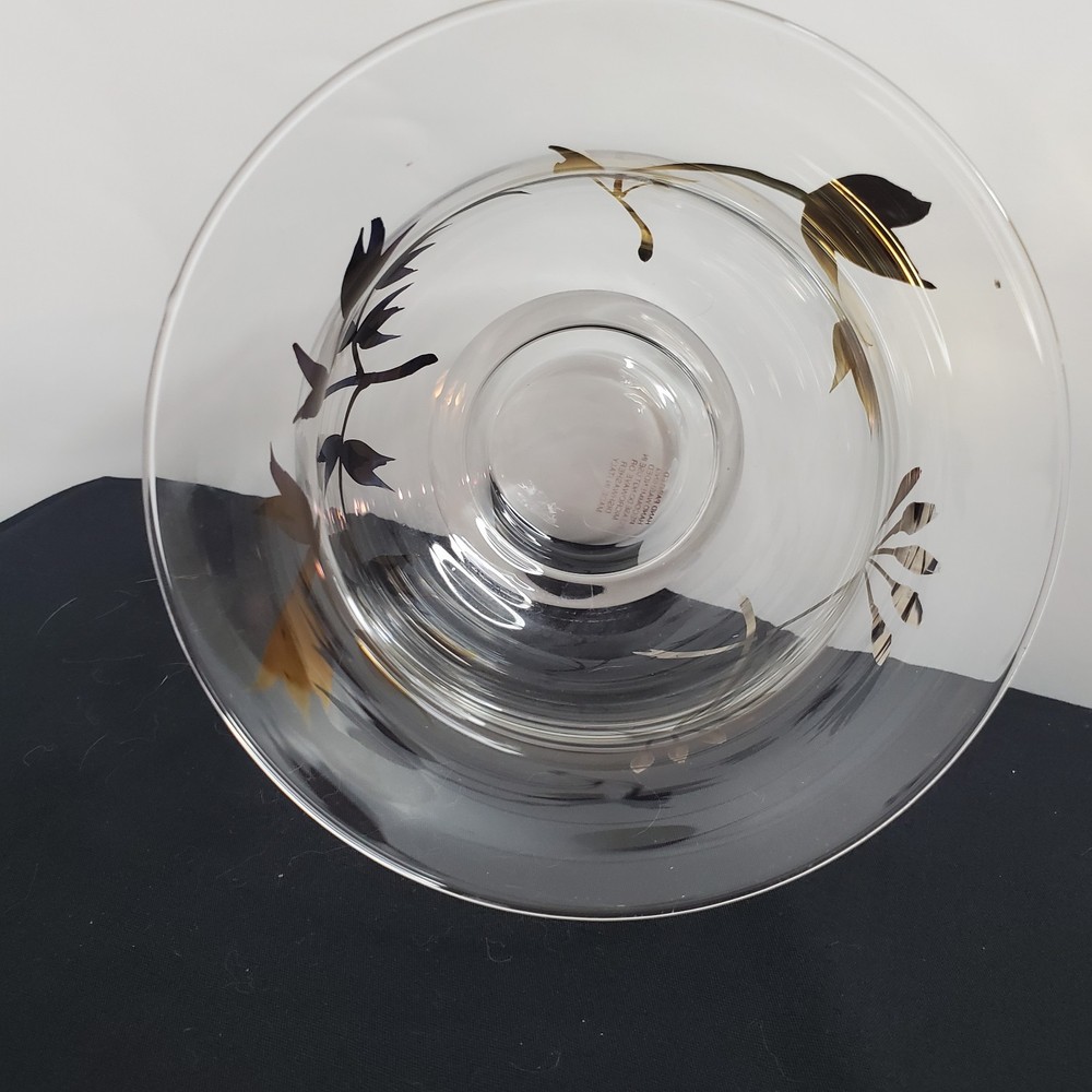 Glass Vase With Leaf Prints