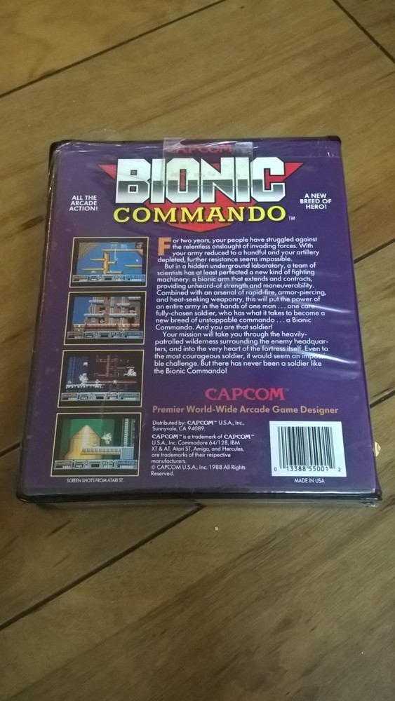 Bionic Commando For Commodore Amiga, NEW FACTORY SEALED, Capcom