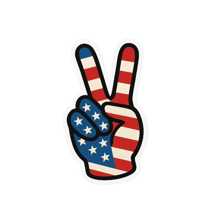 Peace Sign Finger Stickers