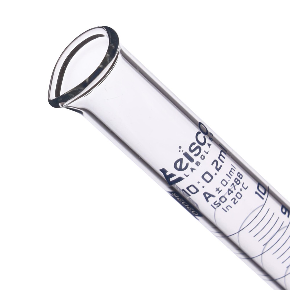 Graduated Cylinder, 10ml - Class A Tolerance ±0.10ml - Hexagonal Base - 10mL