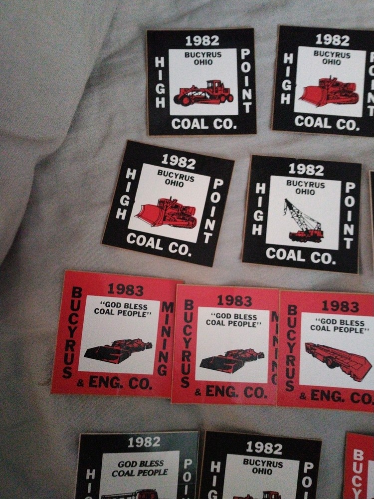 16 Coal Mining Stickers Bucyrus Mining Coal Company