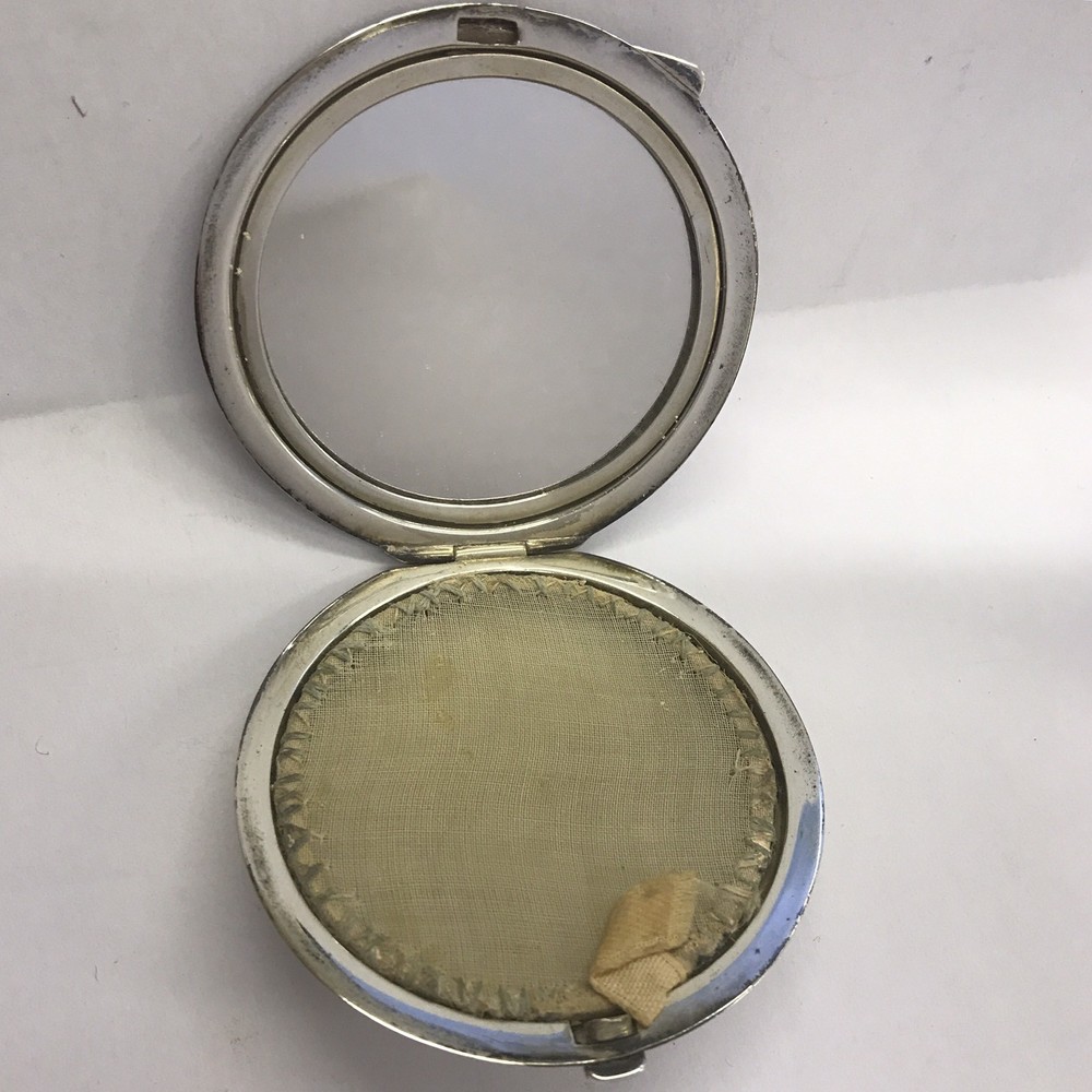 Art Deco Solid Silver Enamel King Charles Spaniel Compact Turner & Simpson 1936