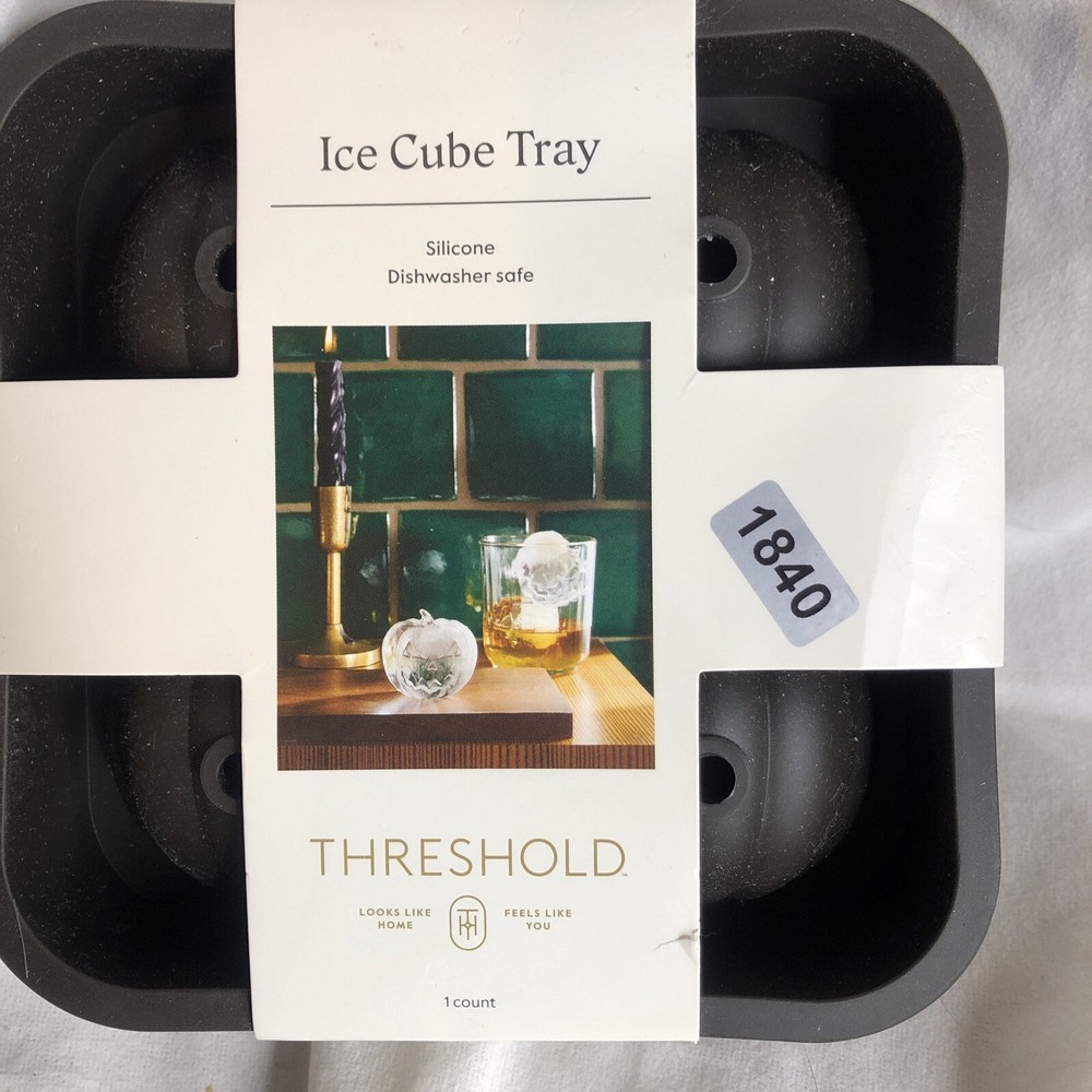 Threshold Pumpkin 🎃 Flexible Silicone Ice Cube Mold Black 3D Shape Fall NEW!