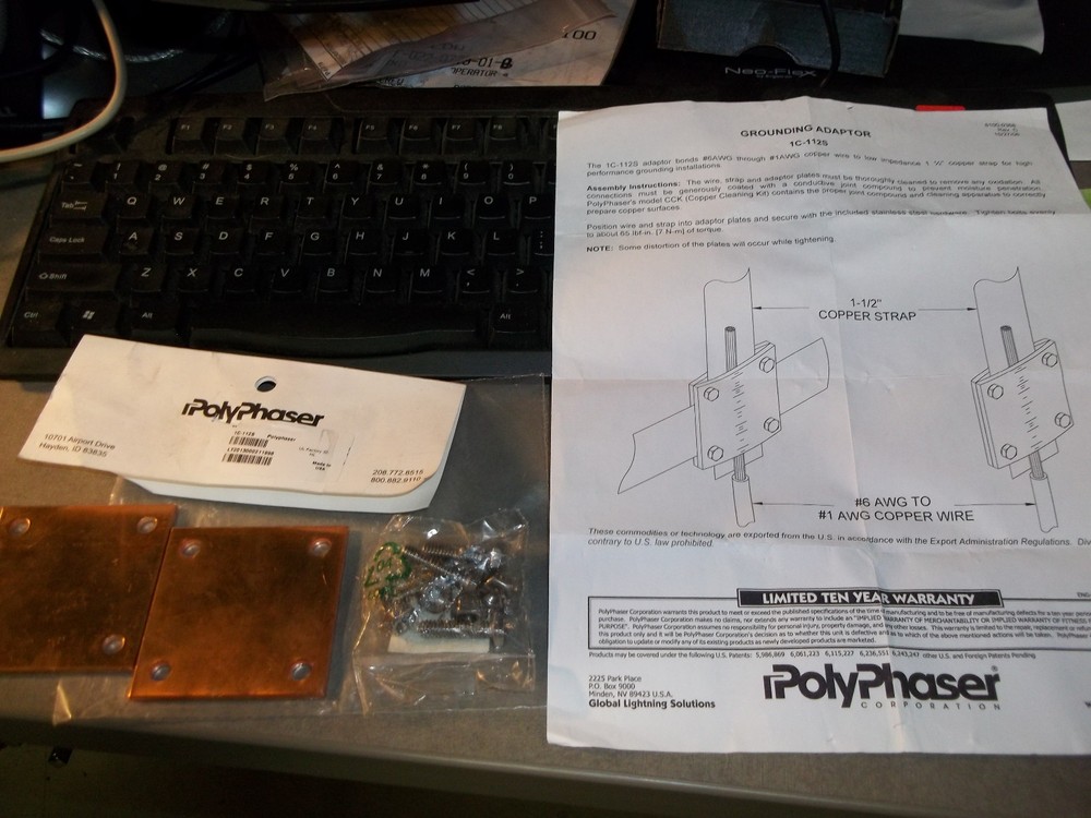 PolyPhaser Grounding Adapter 1C-112S