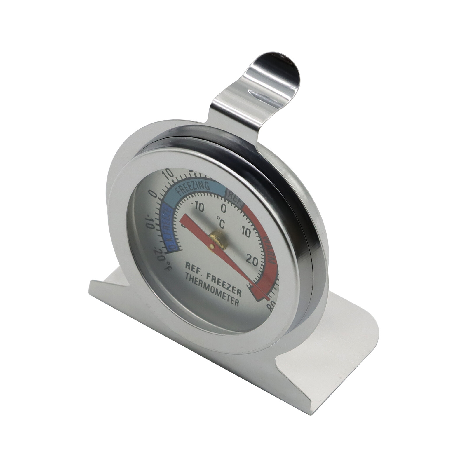 4*Refrigerator Freezer Thermometer Fridge DIAL Type Stainless Steel Hang Stand