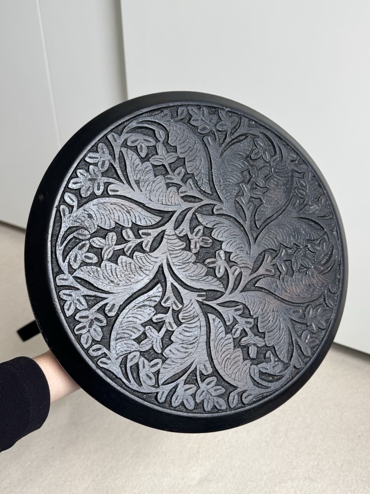 Vintage Side Wine Table Carved