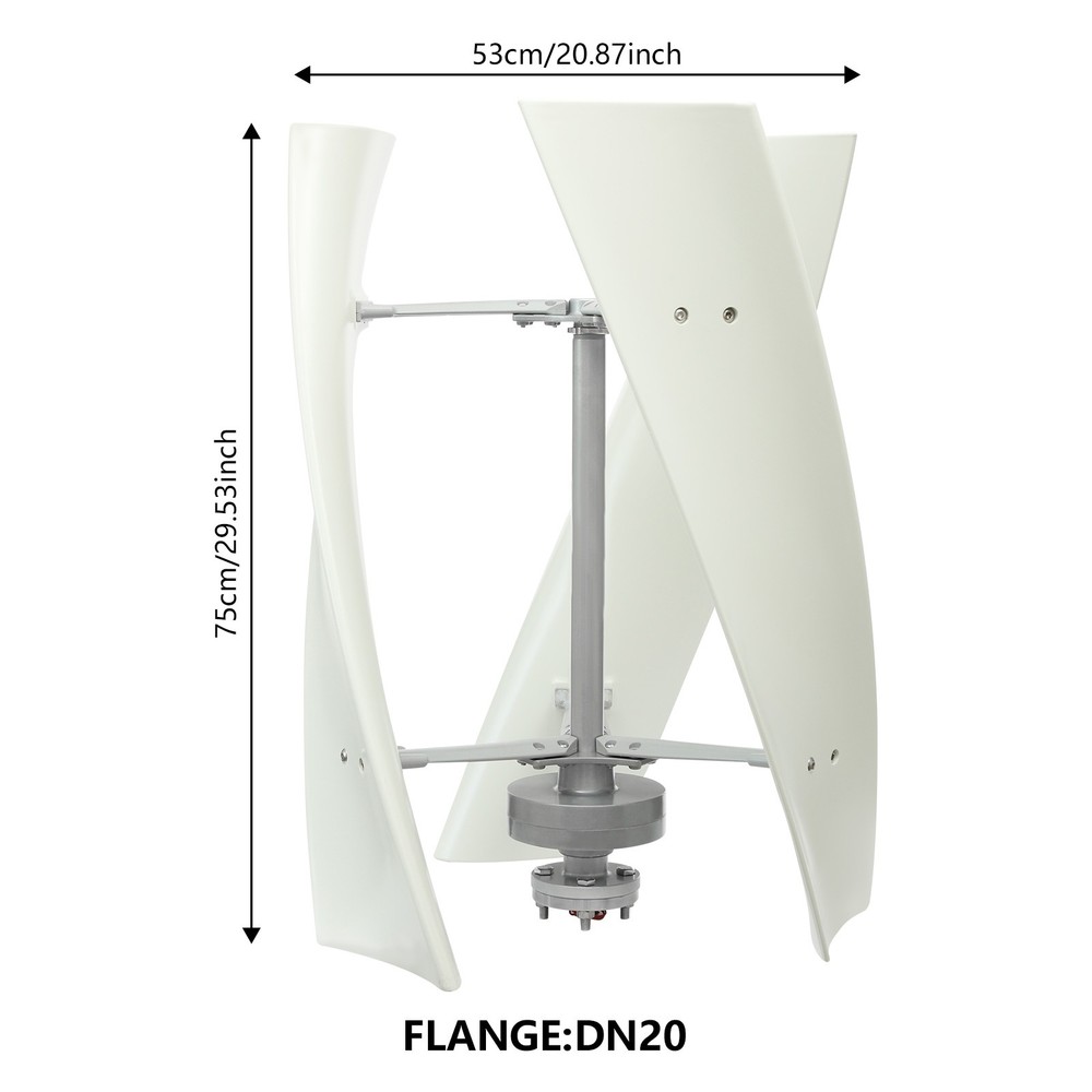 Vertical Axis Wind Turbine Generator 12V/24V Wind Mill and Controller Kit 100W