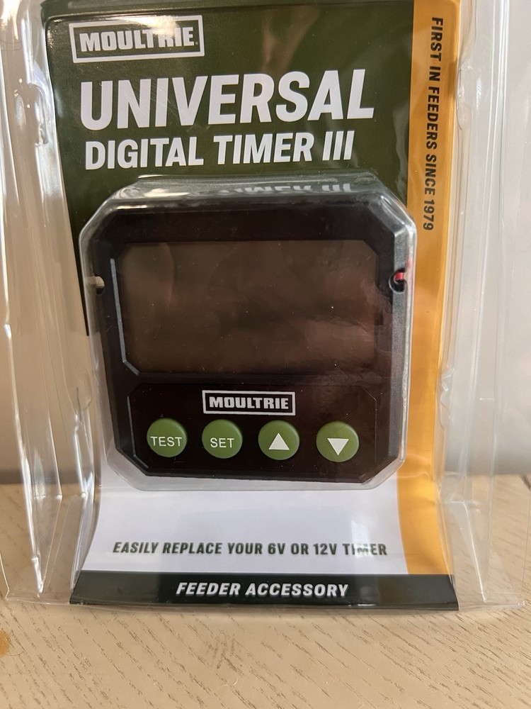 Moultrie Universal Digital Timer III Deer Feeder Timer, Bluetooth, 10 Feeds