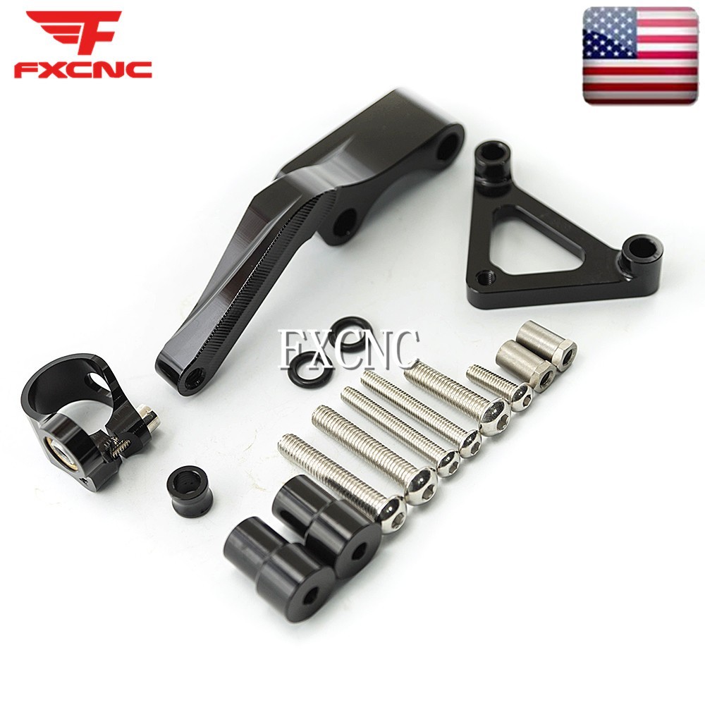 Steering Damper Stabilizer & Mount Bracket Kit Shock Set For Ducati Monster 696