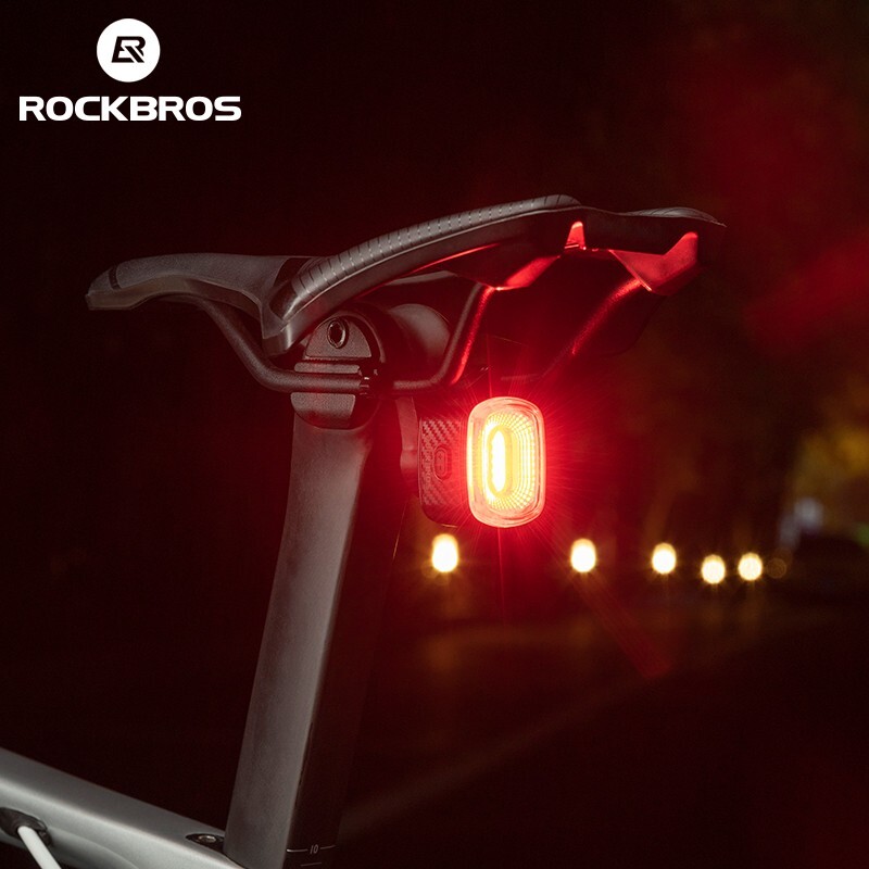 ROCKBROS Rear Bike Light Smart Brake Alert Saddle light Cycling Tail Flashlight