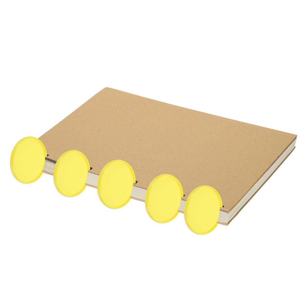 2 inch Plastic Book Binding Discs, 8Pcs Discbound Expansion Discs Round, Yellow