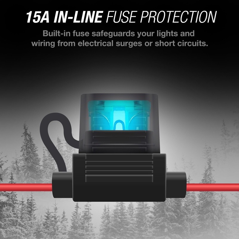 Dual Light Wiring Harness W/ Remote Control Off-Road Lighting Strobe Function US