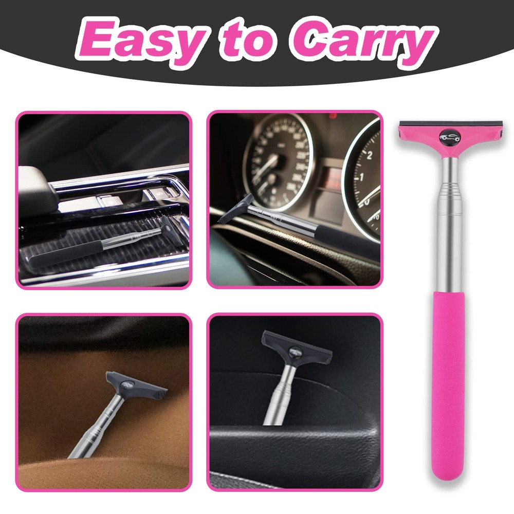 Car Side Mirror Squeegee Retractable Rearview Wiper Universal 2 Pack