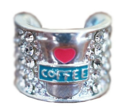 Crystal stethscope Coffee Charm Free Shipping