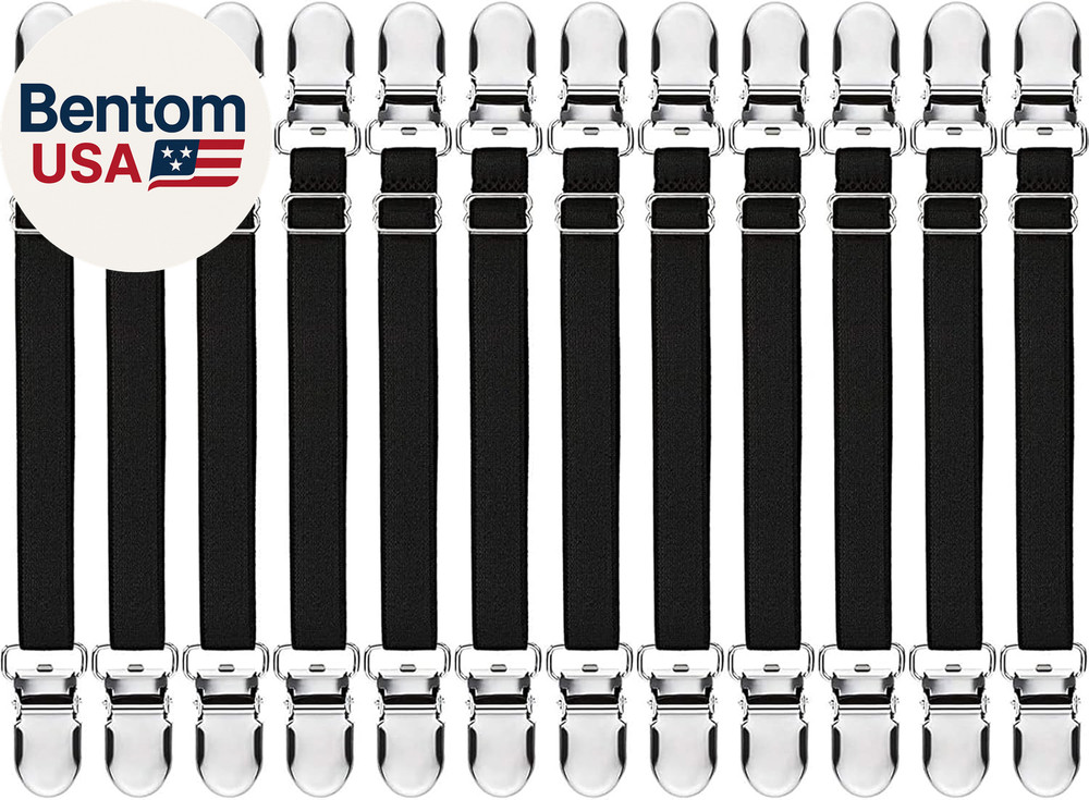 12 Pcs Bed Sheet Clips Straps Sheet Corner Straps Holder Adjustable Mattress Cli