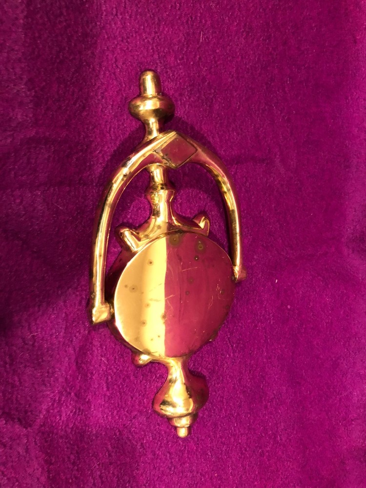 Solid Brass Door Knocker Striker 9 in high Vintage