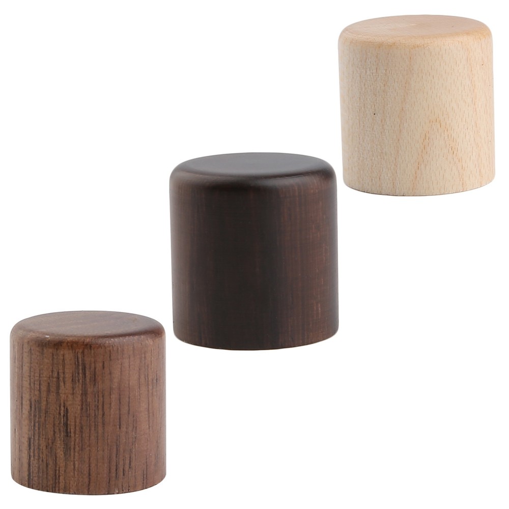 KAISH 2 Maple Wood Flat Top Dome Knobs Guitar Bass Wood Barrel Knobs
