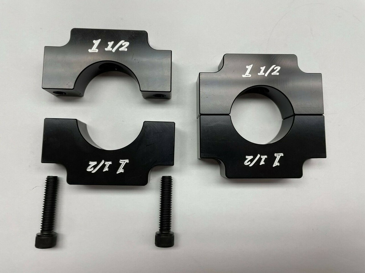 Weight Clamps PAIR Ballast Bar Mounts 1-1/2 Tube Aluminum 1/2-13 Hole Race Car