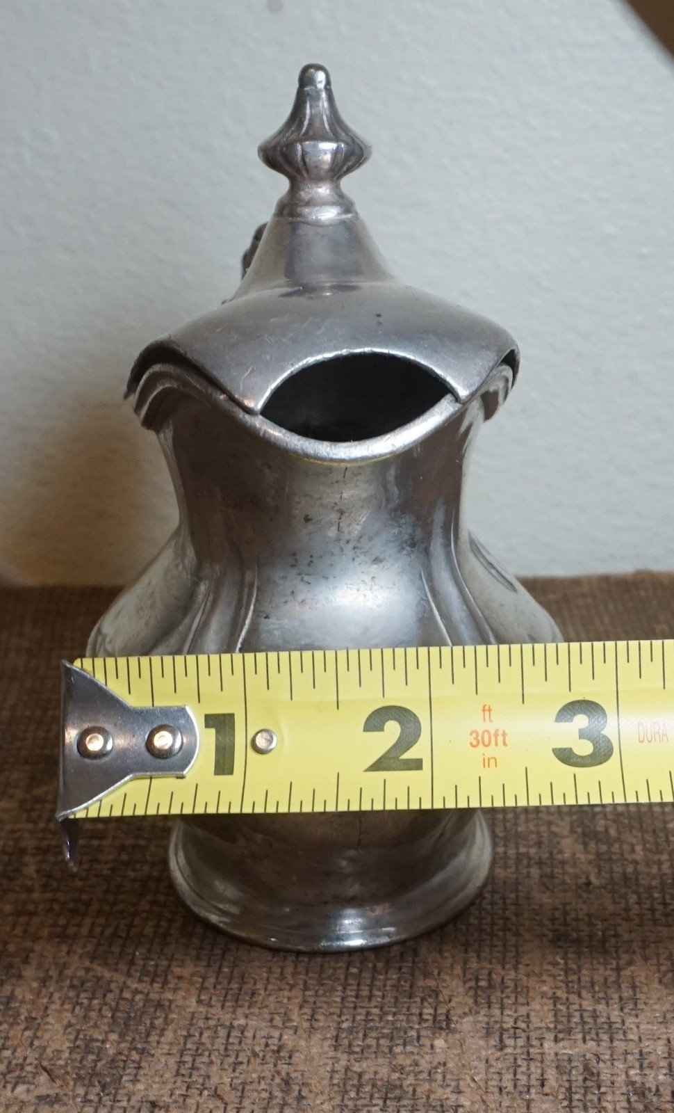 1937 BR (BURLINGTON ROUTE RR) SILVER SOLDERED CREAMER w/lid REED & BARTON 7oz