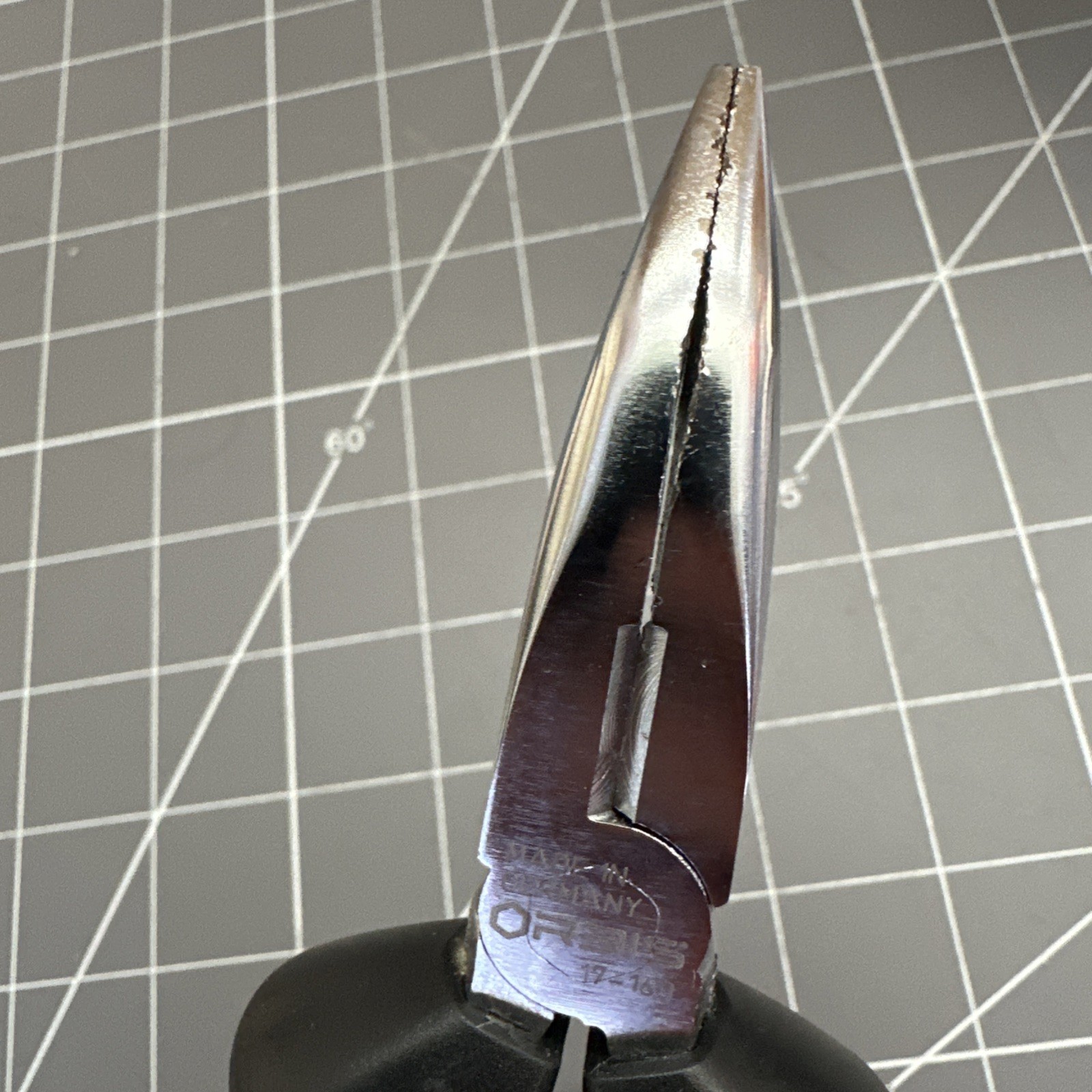 Orbis Germany Pliers Offset Bent Nose Electrical Pliers, 6-1/4” Made In Germany