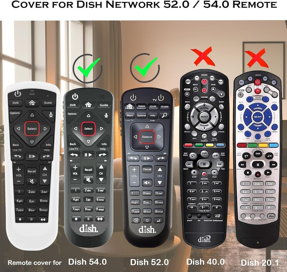 Cover for Dish Network Remote, Case TV Remote Control White