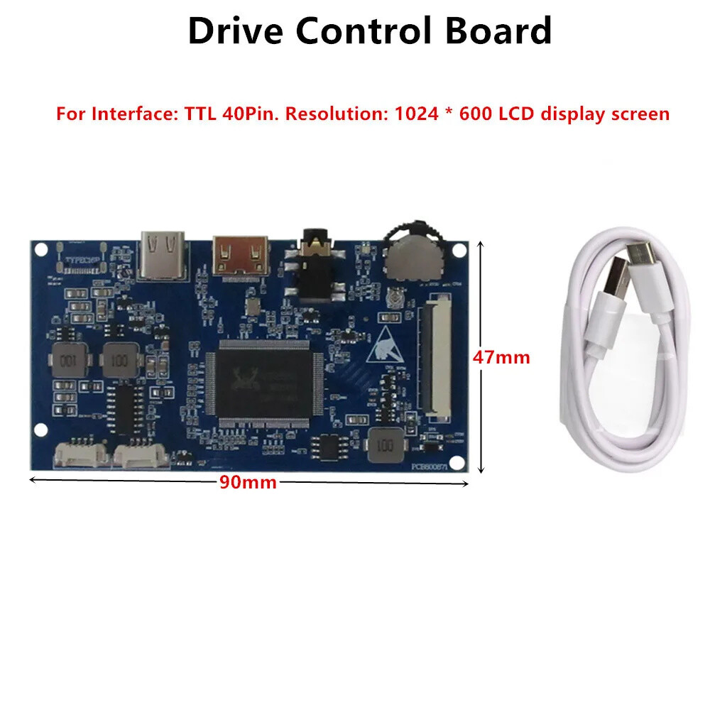 7 Inch EJ070NA-01J Portable LCD Screen DIY Type-c Mini HDMI Driver Control Board