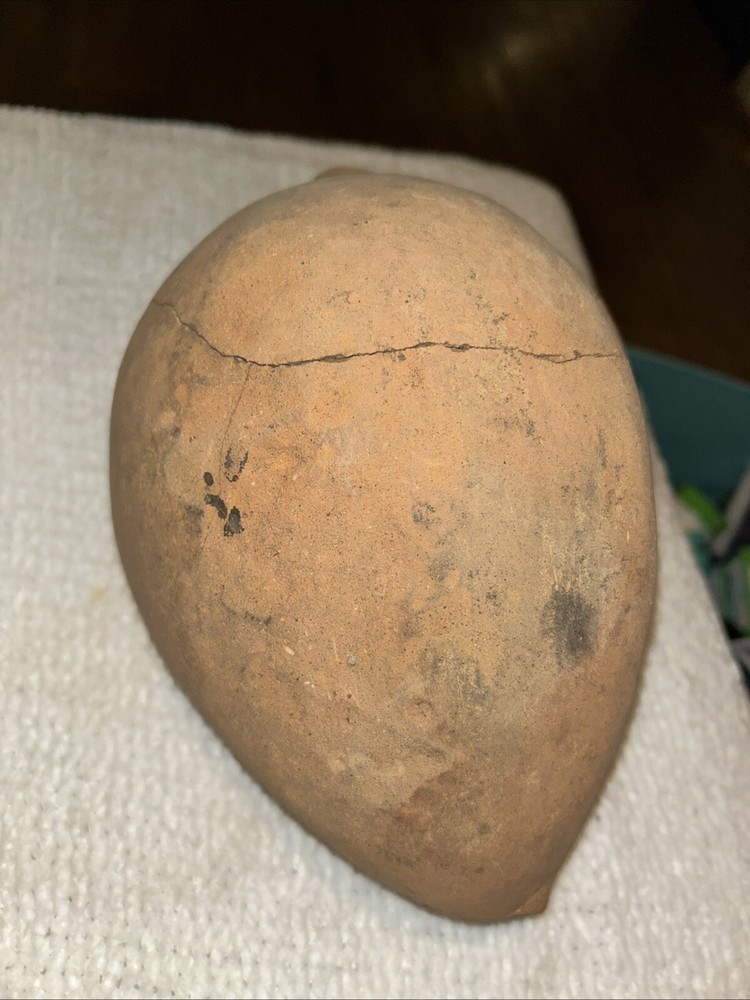 Broken Handmade Ceramic Mayan Shoe Vase 10”