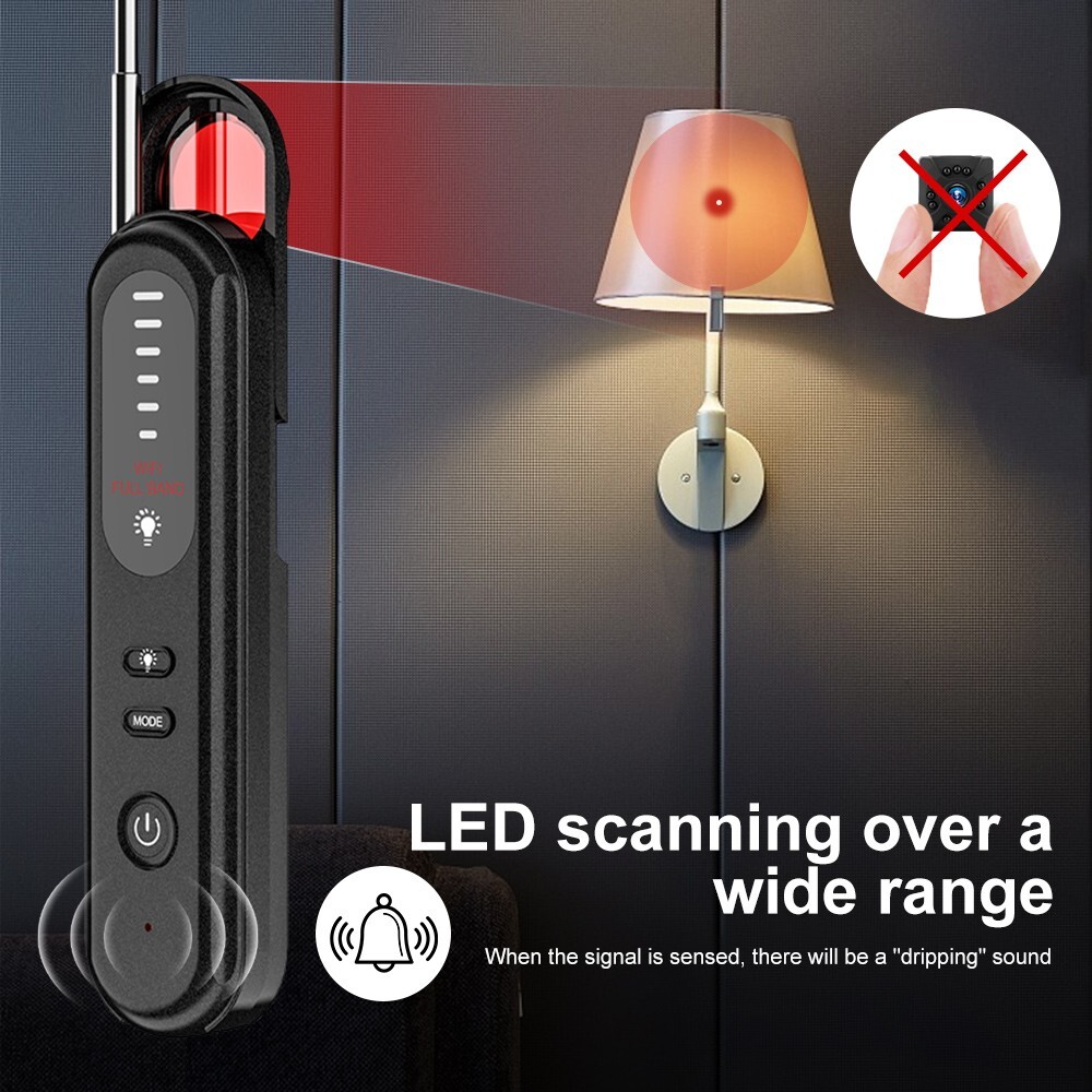 Hidden camera detector, portable wireless camera detector No wireless signal