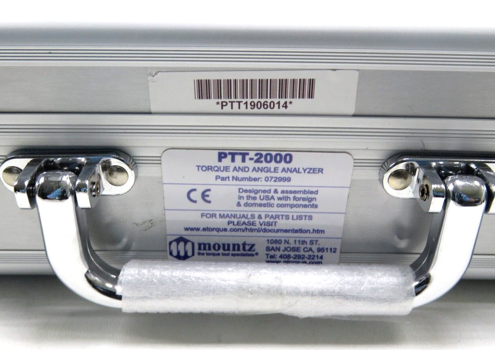 Mountz PTT-2000, 072999 Digital Torque Analyzer