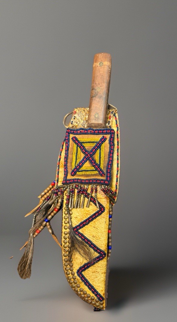 Vintage Native American Indian Leather Knife With Alligator Skin -pre-owned