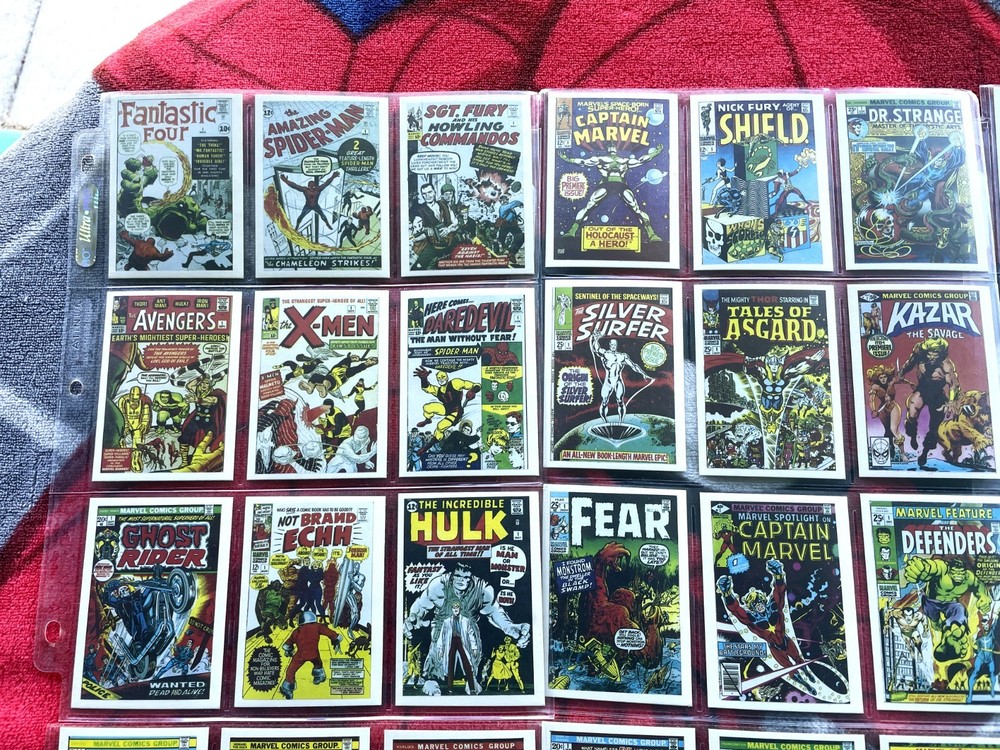 1984 Marvel Superheroes First Issue Covers Trading Card complete Set