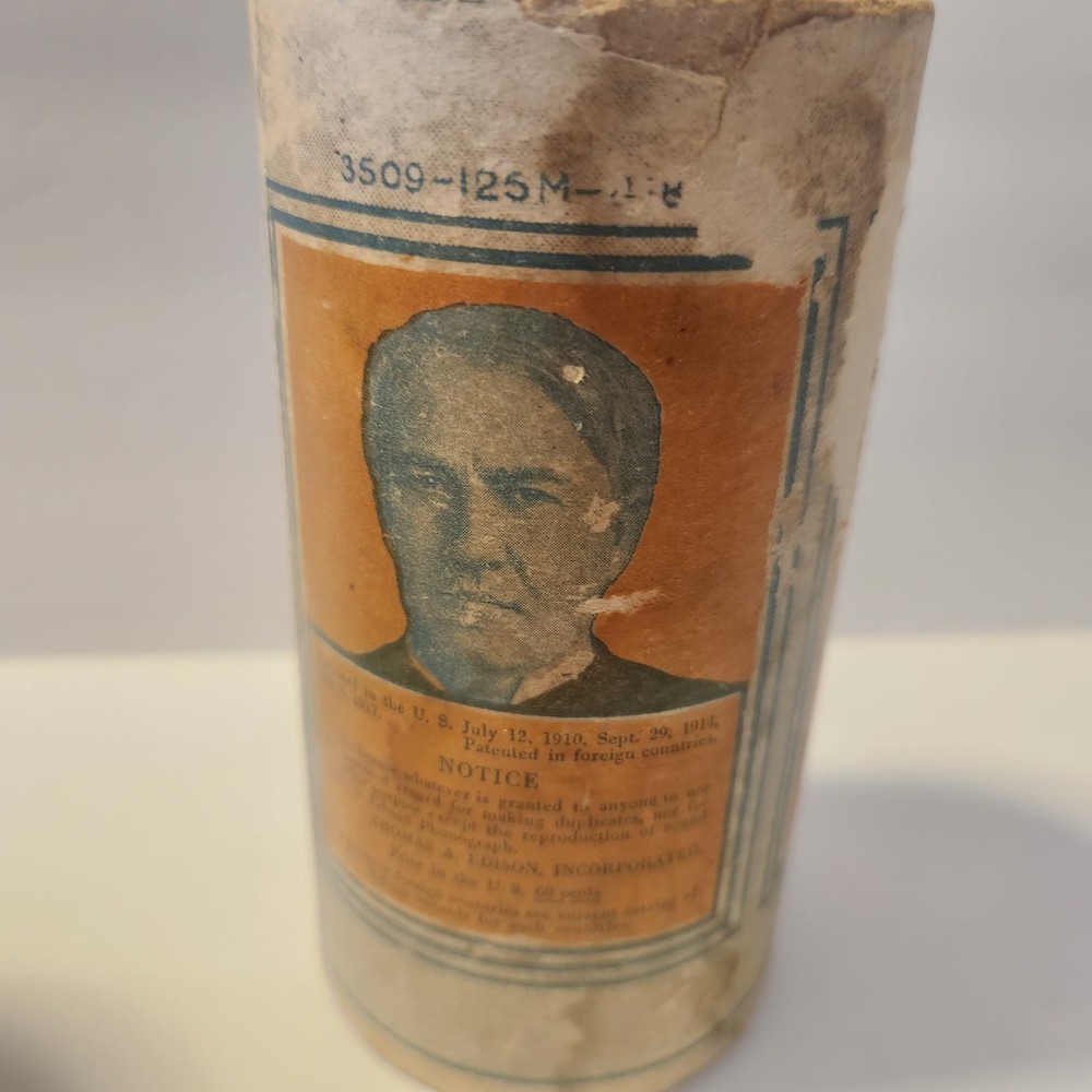 4 Edison Blue Cylinder Record Untested