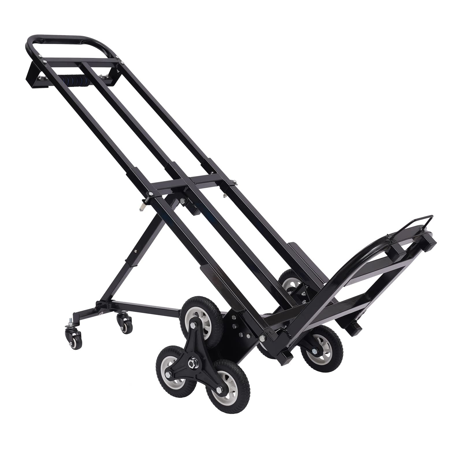 460lbs Black Stair Climbing Cart Trolley Stair Climber Hand Truck 29-45in Height