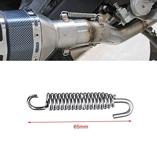 Motorcycle Exhaust Pipe Springs, 6Pcs Stainless Steel 65mm Motorcycle Silver