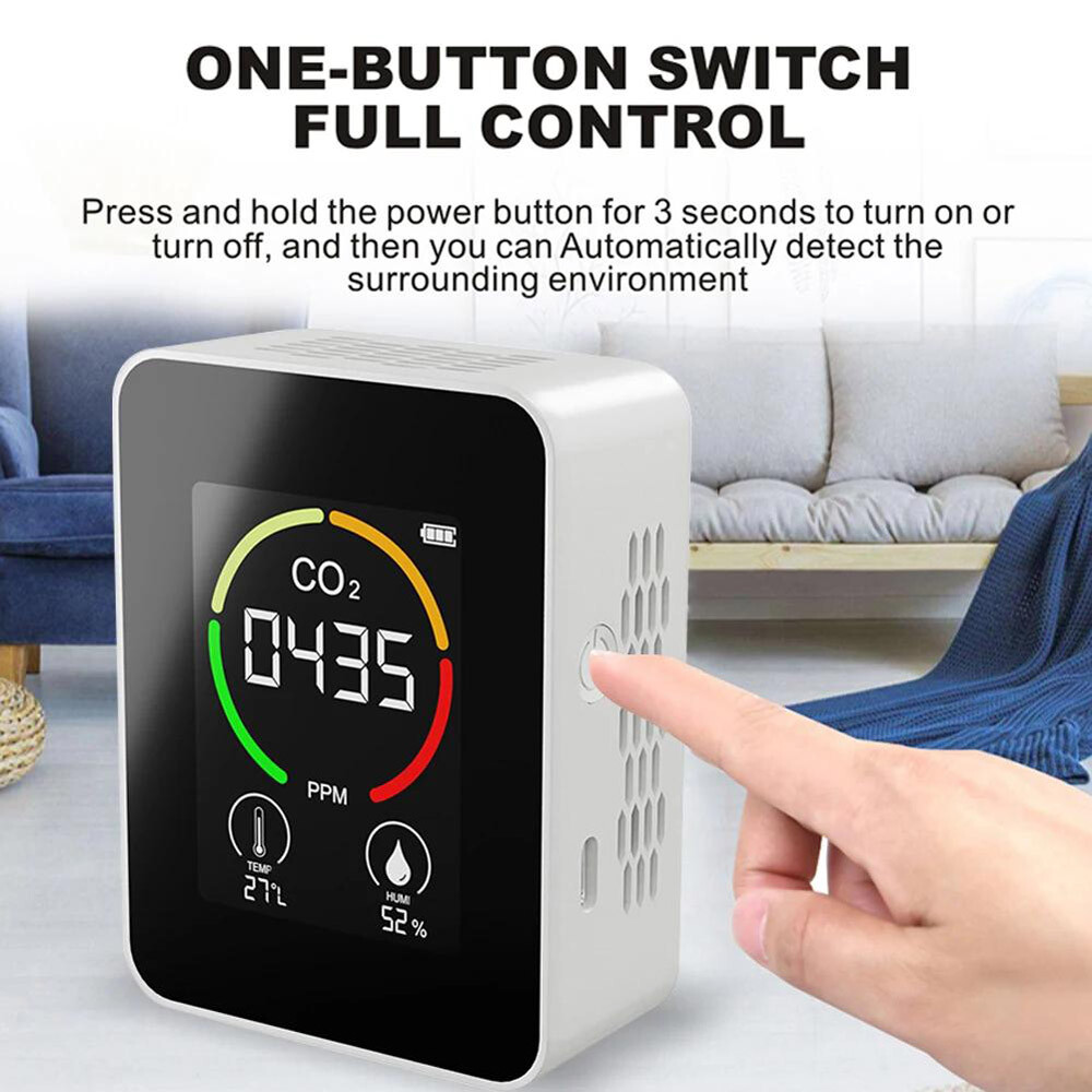 CO2 Meter Air Quality Monitor 400-5000 PPM Sensor Carbon Dioxide Detector US