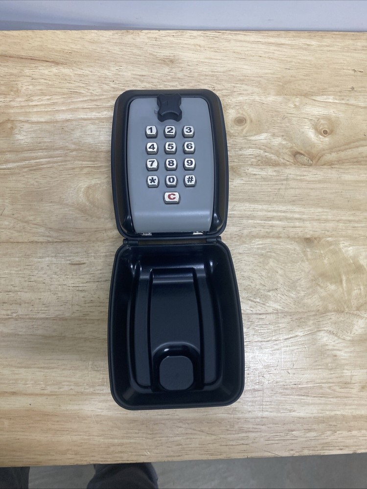 Key Lock Box, Wall Mounted Key Storage Box with 9 Digit Keyboard Resettable C...