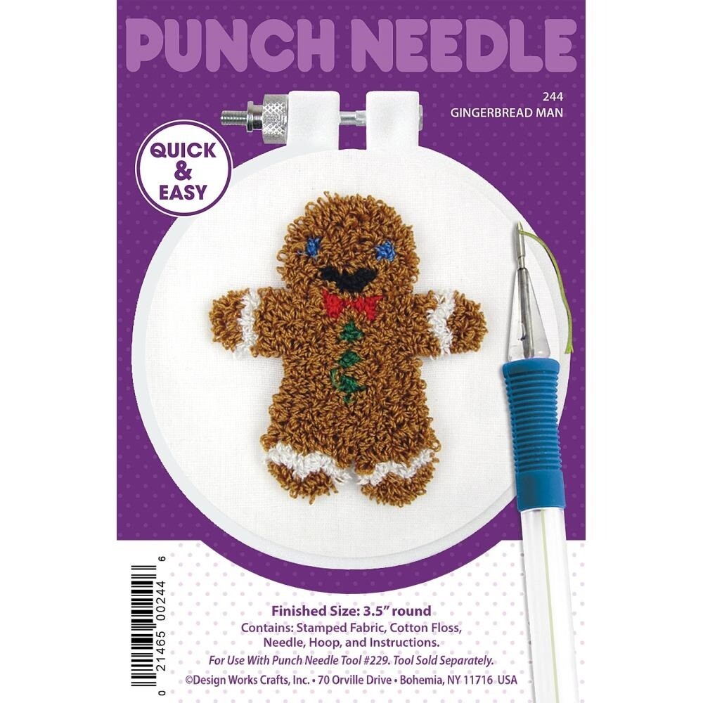 Gingerbread Man Punch Needle Kit