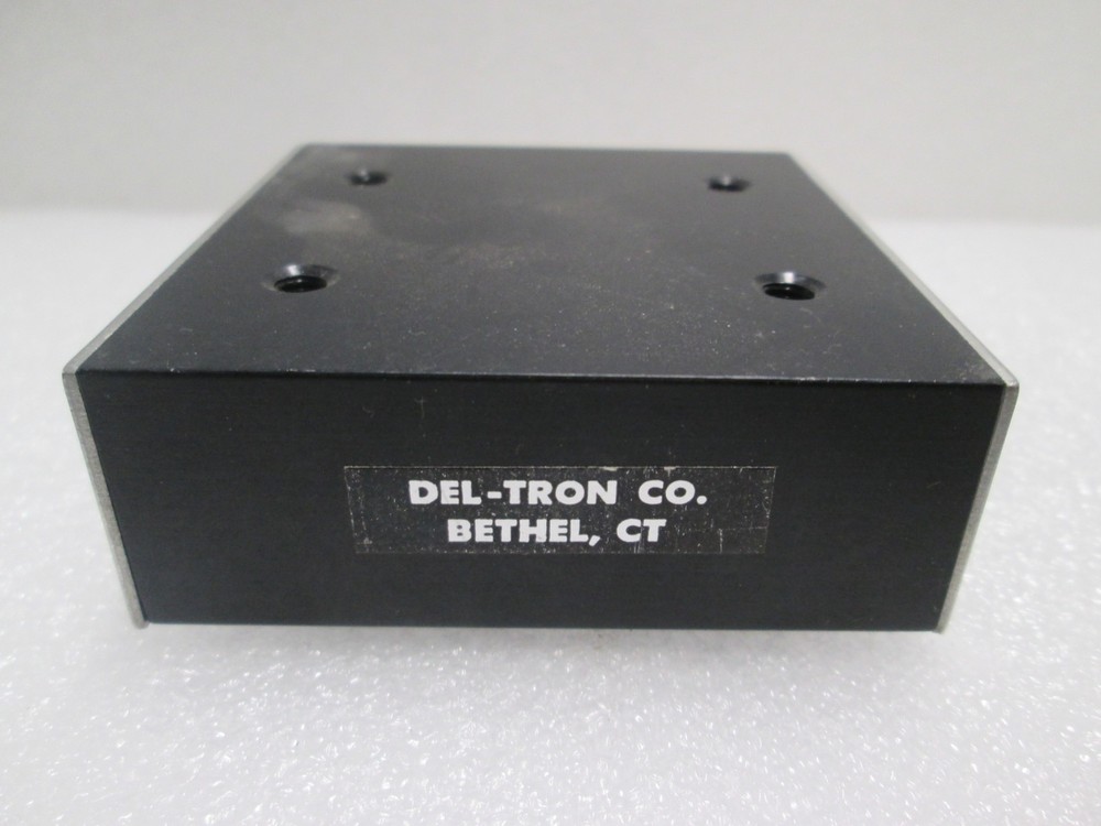 Del-Tron, Linear Bearing Guide Block w/ Guide Rail, Used