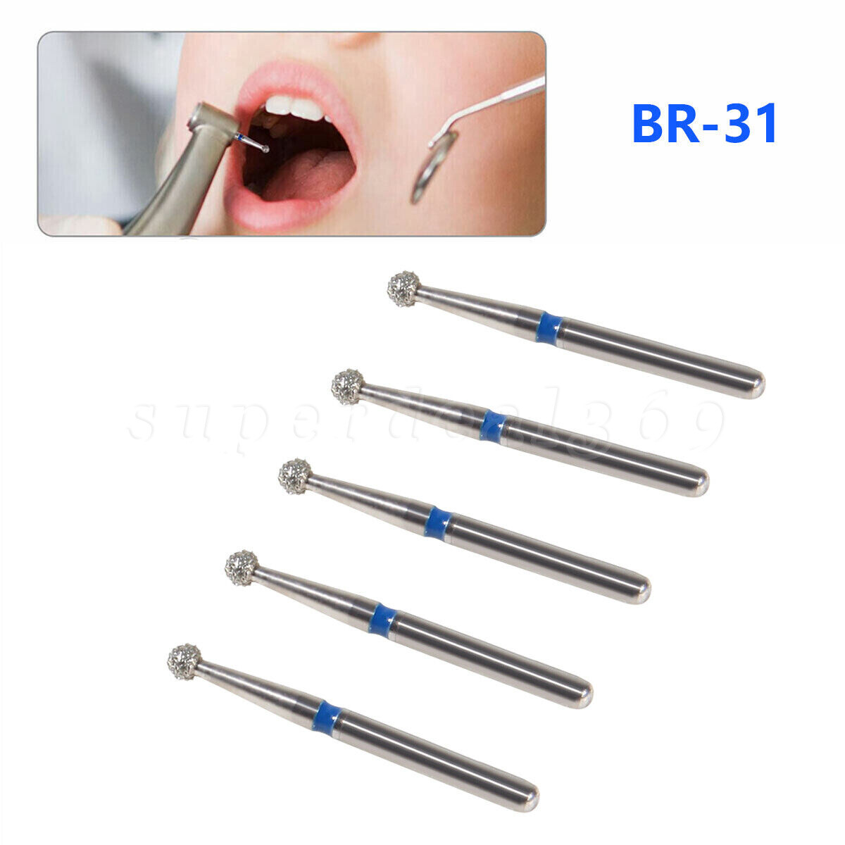 100 Types Dental FG Diamond Burs For High Speed Handpiece Friction Grip