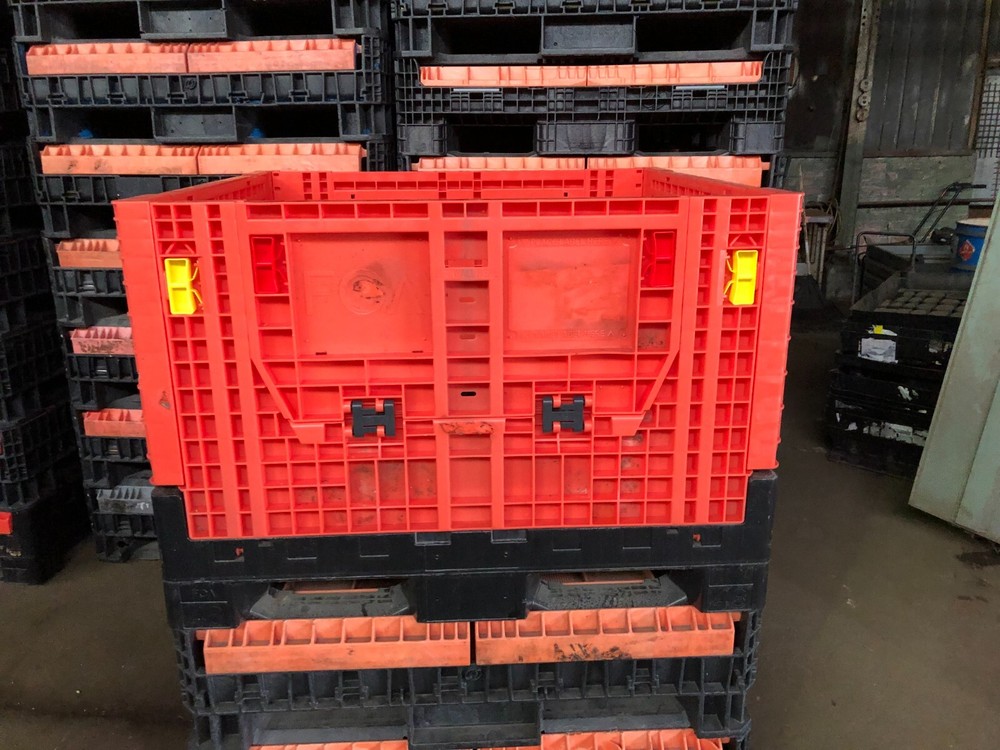 Plastic Collapsible Tote Box - Knockdown Container - 45x48x34