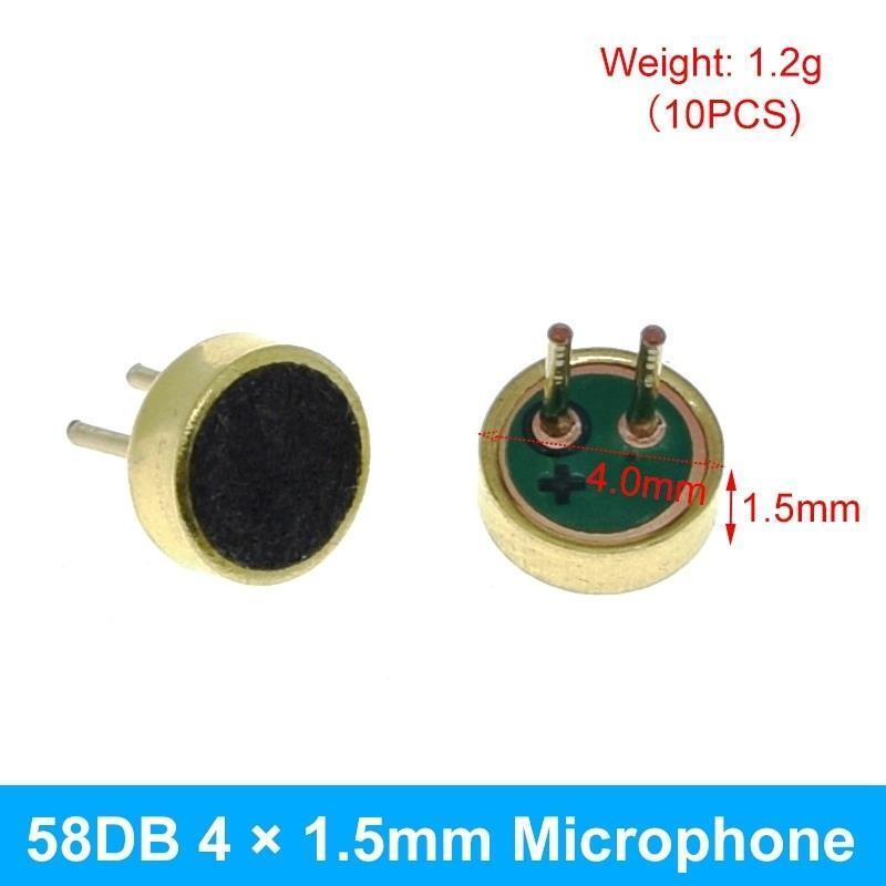 10Pcs Microphone 9x7mm Electret 2 Pin Pick-up Electronic Module Switch Sensor